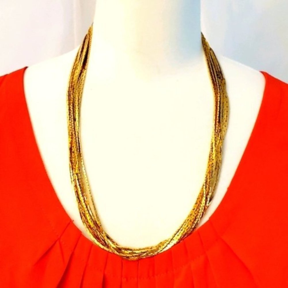 Lady Remington Women's 24" VTG 1980's Gold Plated Chain Multi-Strand Necklace